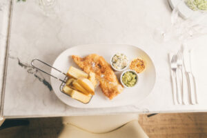Fish and chips dinner