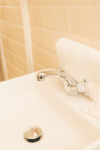 close up of sink and taps