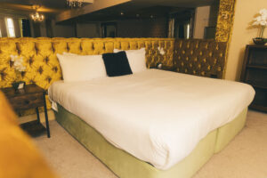 large bed in hotel room