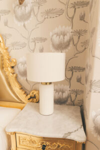 lamp on bedside table